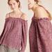 Anthropologie Tops | Anthropologie Eri + Ali Romana Velvet & Lace Off The Shoulder Top | Color: Pink | Size: Xs