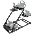 Dardoo Flight Racing Wheel Stand with 3 Shift Lever Panels Fit for Logitech G27 G25 G29 Thrustmaster T80 T150 HOTAS Warthog G Saitek Flighting Sim Frame(Without Steering wheel pedals throttle lever)