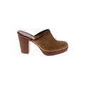 FRYE Mule/Clog: Brown Print Shoes - Women's Size 8 - Round Toe