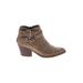 G by GUESS Ankle Boots: Tan Print Shoes - Women's Size 7 - Round Toe