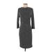 Victoria's Secret Casual Dress - Sheath Crew Neck 3/4 sleeves: Black Dresses - Women's Size Small