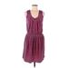 Gap Casual Dress - Popover: Burgundy Hearts Dresses - Women's Size Medium