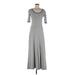 Lularoe Casual Dress - Maxi: Gray Dresses - Women's Size Medium