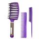 Hair Comb Hair Combs Creative 3-piece Hair and Beard Combs for Curly Hair and Fine Hair Simple Handmade Hairbrushes for Men and Women Home Use Comb for Hair (Color : B)