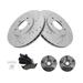 1996-2000 Dodge Grand Caravan Front Brake Pad and Rotor and Wheel Hub Kit - TRQ BKA37448