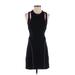 Silence and Noise Casual Dress - Mini Crew Neck Sleeveless: Black Print Dresses - New - Women's Size Small