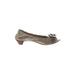 Attilio Giusti Leombruni Heels: Gray Solid Shoes - Women's Size 40 - Almond Toe