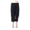 Crest Jeans Cargo Pants - Mid/Reg Rise Straight Leg Boyfriend: Black Bottoms - Women's Size 9