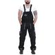 KATCH Mens Hi Vis Contrast Bib & Brace Work Wear Dungarees Work Dungarees For Men UK High Visibility Ulined Overall Safety Hi Viz Dungarees -Black-S