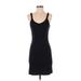 American Colors by Alex Lehr Casual Dress - Mini: Black Solid Dresses - Women's Size Small