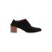 Everlane Ankle Boots: Slip On Stacked Heel Casual Black Print Shoes - Women's Size 9 - Almond Toe