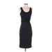 Monrow Casual Dress - Sheath Scoop Neck Sleeveless: Black Solid Dresses - Women's Size Small