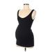 A Pea in the Pod Tank Top Black Solid Plunge Tops - Women's Size Medium Maternity