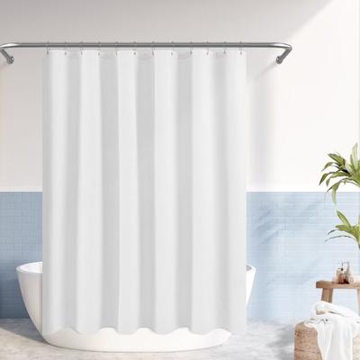 Waffle Weave Water Repellent Shower Curtain with 12 Hooks Included