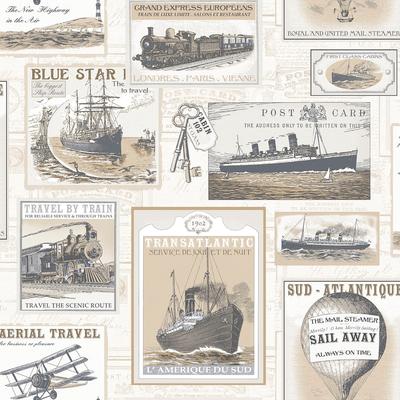 Galerie Wallcoverings Nostalgie Collection Old Time Travel Non-woven Matte Wallpaper Roll