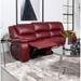 Coaster Furniture Camila Upholstered Motion Reclining Sofa Red And Black Faux Leather - 85.50'' x 38.25'' x 38.00''