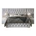 CraftPorch 3 Piece Bedroom Nightstands Set Luxurious Velvet Tufted Platform Bed