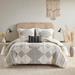 Madison Park Alba 4 Piece Printed Comforter Set with Throw Pillow