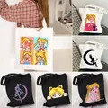 Sac fourre-tout en toile pour femme Anime Popart Sailormoon Cartoon Manga Pink Girl Sailor Moon