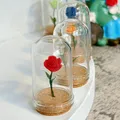 Chzimade-Rose l'inventaire avec couvercle en verre accessoires de maison de courses ornements