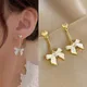 Boucles d'oreilles à pampilles en argent 925 pour femmes boucles d'oreilles à nœud en cristal