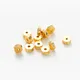Perles d'Espacement Rondes et Plates en Laiton Plaqué Or de 4mm 5mm 6mm 14k et 18K Perles de