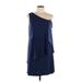 Vince Camuto Cocktail Dress - Mini Open Neckline Sleeveless: Blue Print Dresses - Women's Size 10