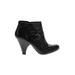 Max Studio Ankle Boots: Black Solid Shoes - Women's Size 10 - Round Toe