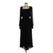 Torrid Cocktail Dress - Party Square 3/4 sleeves: Black Solid Dresses - Women's Size Medium Plus