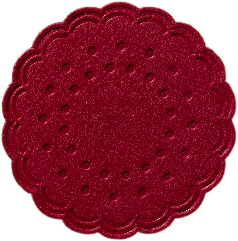Duni Tissue-Untersetzer, rund Ø 7,5 cm Bordeaux Mehrlagig, 3000 Stk/Krt (12 x 250 Stk) Image