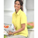 Blair Women's Foxcroft Non-iron Classic Fit Camp Shirt - Yellow - 10P - Petite