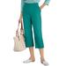 Blair Women's Everyday Knit Capris - Green - SPS - Petite Short