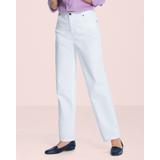 Blair Women's Dreamflex Color Straight-Leg Jeans - White - 10P - Petite