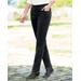 Blair Women's SlimSation® Tapered-Leg Pincord Pants - Black - 16P - Petite