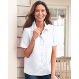 Blair Women's Foxcroft Non-iron Classic Fit Camp Shirt - White - 16P - Petite