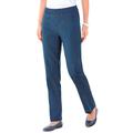 Blair Women's SlimSation® Straight-Leg Pants - Denim - 16 - Misses