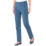 Blair Women's SlimSation® Straight-Leg Pants - Denim - 10PS - Petite Short