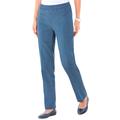 Blair Women's SlimSation® Straight-Leg Pants - Denim - 6PS - Petite Short