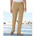 Blair Women's SlimSation® Straight-Leg Pants - Brown - 18W - Womens