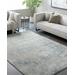 Zadie 6'7" x 9'2" Modern Light Gray/Peach/Pale Blue/Tan/Teal/Gray Area Rug - Hauteloom