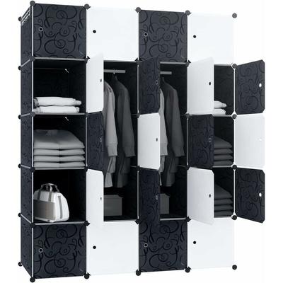 Naizy - diy Kleiderschrank Regalsystem aus Kunststoff Garderobenschrank Steckregal Image