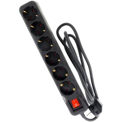 Zenitech - Steckdosenleiste 6 Schuko-Steckdosen 16A mit Schalter - Schwarz Image