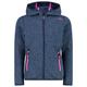 CMP - Girl's Jacket Fix Hood Jacquard Knitted 3H19825 - Fleecejacke Gr 92 blau