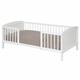 Pack lit enfant avec matelas bois massif blanc 70x140 cm