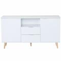 Credenza bianca con 2 ante e 2 cassetti 2483 Credenza per armadio Credenza da pranzo Colore bianco