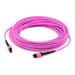 AddOn - Crossover cable - MPO/PC multi-mode (F) to MPO/PC multi-mode (F) - 15 m - fiber optic - 50 / 125 micron - OM3/OM4 - OFNR - riser - magenta