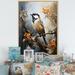 Design Art Transcendent Neutrals Portray Birds As Spiritual - Bird Canvas Wall Art Metal in Blue/Gray | 32 H x 16 W x 1 D in | Wayfair
