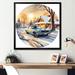 Design Art Muscle Car Charm In Winter III - Car Muscle Car Canvas Prints Canvas, Cotton in White | 36 H x 36 W x 1.5 D in | Wayfair