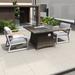 Brayden Studio® Evander 2 - Person Outdoor Seating Group w/ Cushions, Glass in Brown/Gray/White | Wayfair 3A6FC3EE2A5C4EEB98E044FF380BC629