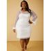 Plus Size Embellished Mesh Dress